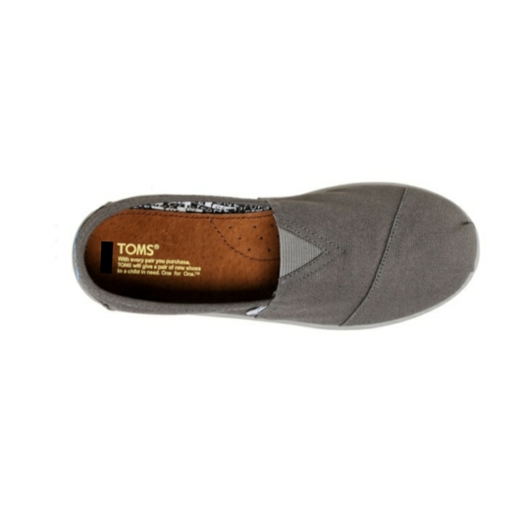 NEW TOMS! - Classic Grey Slip-Ons - Picture 4 of 9
